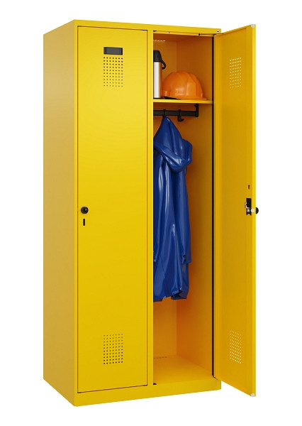 C+P Spind Evolo PLUS, 2 Abteile, 1850x800x500mm, 1023/1023, Verschluss Drehriegel, Ablageböden 2, 049000-22 S10022