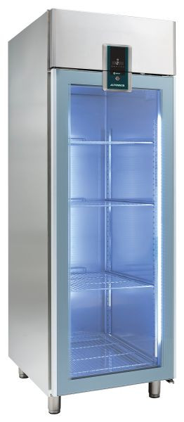 ALPENINOX Umluft-Gewerbekühlschrank KU 702-G Premium, für GN 2/1, steckerfertig, Umluftkühlung, 402729510