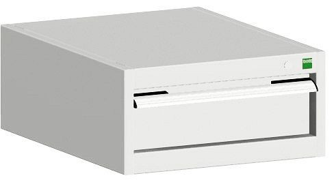 bott cubio Schubladenschrank bestückt ESD mit 1 Schublade BxTxH: 525 x 525 x 250 mm, RAL 7035 ESD, 40010001.20V