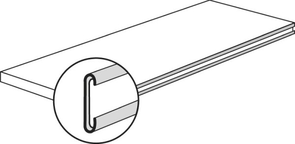 Kerkmann Beschriftungsleiste Progress 2000, B 917 x T 3 x H 29 mm, transparent, 59513300