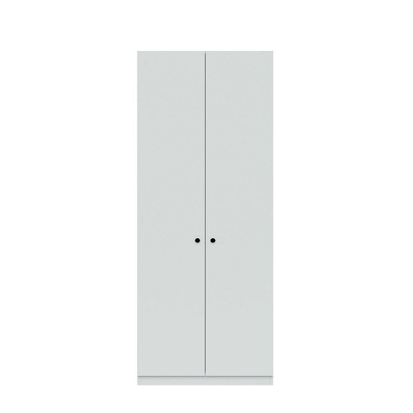 Bisley Kleiderschrank Pren, Mit Kleiderstange, 1 Hutboden und 1 Schuhfach, Ohne Schloss, H 1970 x B 800 x T 500 mm, 005 weiß, PNW08192SNLL005
