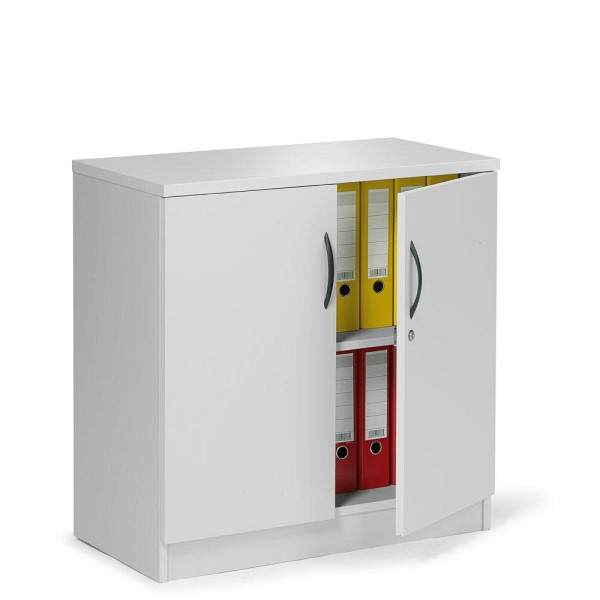 Deskin Flügeltürenschrank MULTI M, Dekor lichtgrau, B 800 x H 805 x T 420 mm, 258947