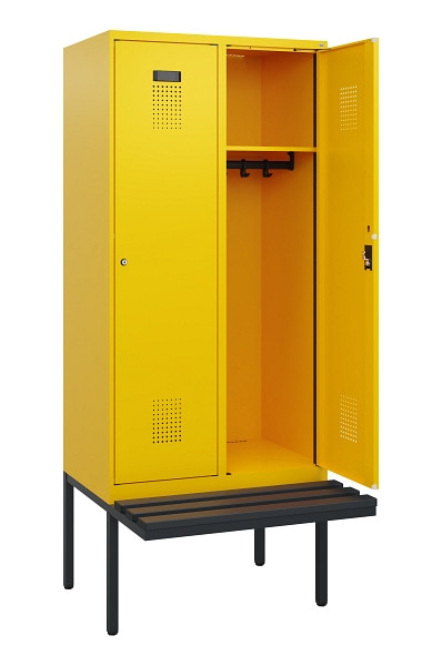 C+P Spind Evolo PLUS, 2 Abteile, 1950x800x815mm, 1023/1023, Zylinderschloss, Material Sitzfläche Kunststoff, 0490405-22 S10103