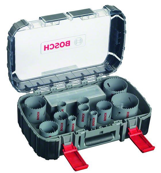 Bosch 17-teiliges Lochsägen-Set, HSS Bi-Metall, Universal, 20–68/74 mm, 2608580888