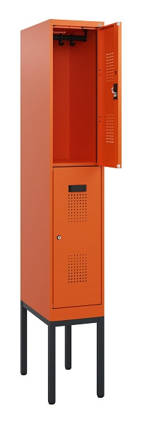 C+P Doppelstock-Spind Evolo PLUS, Gestell, 2 Fächer, 1950x300x500mm, 2004/2004, Zylinderschloss, 0493305-10 S10068
