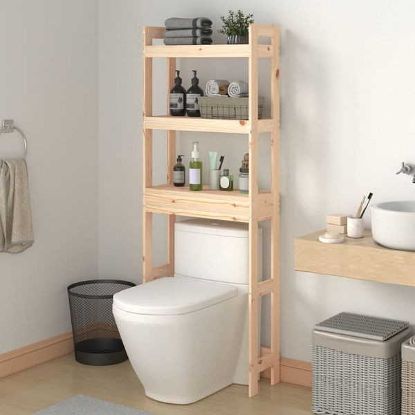 vidaXL Toilettenregal 63x26x171 cm Massivholz Kiefer, 824658