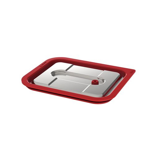 Rieber Vakuumierbarer und schwappsicherer GN-Deckel vaculid® 1/2 rot, 84011045