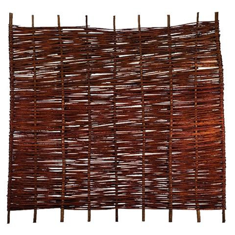 T&J ASO Weidengeflechtzaun, 180 x 180 cm, geflochten auf Haselnußruten, 36191