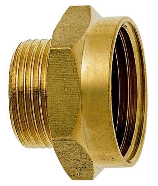 GEKA-Gewindenippel, IG G 3/8" x AG G 1/2" MS mit Sechskant , VE: 10 Stück, 30.2140