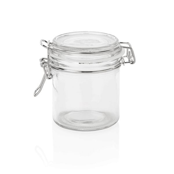 WAS Bügelverschlussglas mit Deckel, 0,30 Liter, Durchmesser 8 cm, Glas, VE: 2 Stück, 1785030