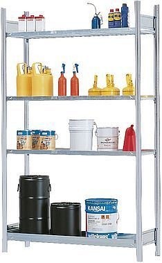 asecos Gefahrstoffregal (Grundregal) REG 1344 Stahl verzinkt, 1360x440x2000mm, 27841