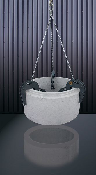 Eichinger Schachtringklemme 1063.1, 1500kg mit 1,70m Kette, lackiert, Spannbereich 25 - 130, 10630100000000