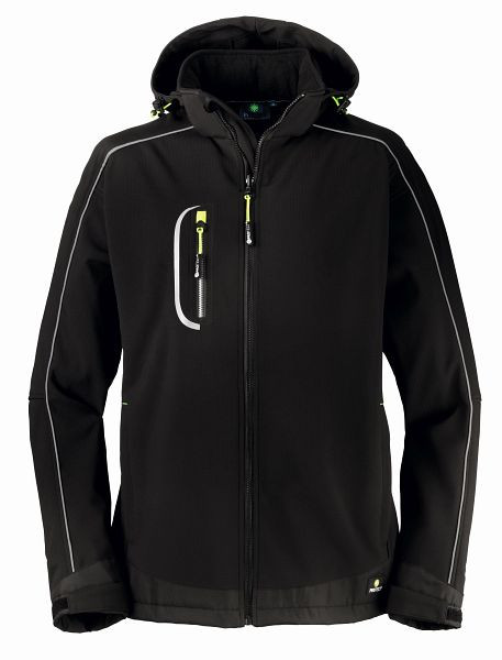 4PROTECT Softshelljacke MONTANA, schwarz, Größe: 5XL, 3388-5XL