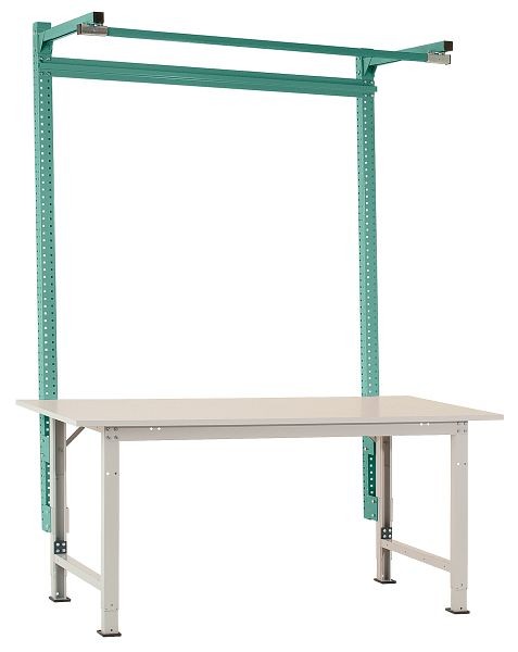 Manuflex Aufbauportal mit Ausleger in Graugrün HF 0001, für PACKPOOL Standard mit Breite von 2000 mm, AS1621.0001