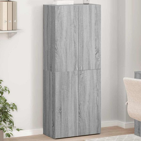 vidaXL Aktenschrank Grau Sonoma 60x32x153 cm Holzwerkstoff, 3276649