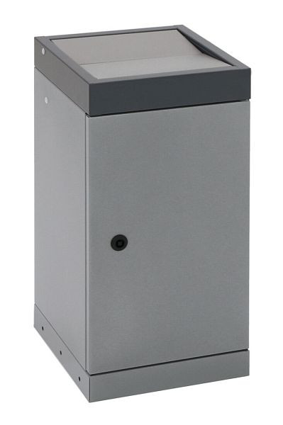 stumpf Abfalltrennung ProTec-Plus, graualu/7016, verzinkter Innenbehälter, 30 Liter, 607-030-0-2-716