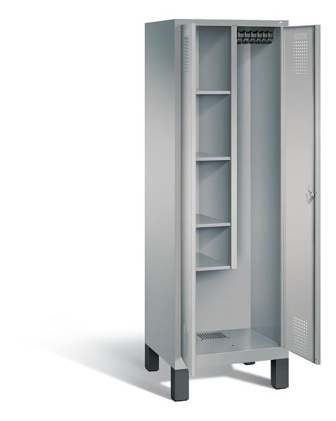 C+P Putzmittel-Spind Evolo, H1850xB610xT500mm, Farbe: Weißaluminium, 48110-00 S10093