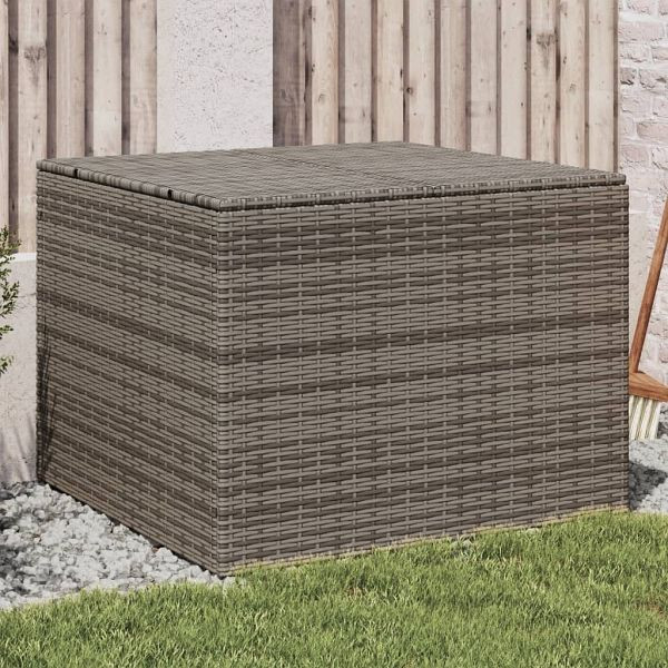 vidaXL Gartentruhe Grau 291L Poly Rattan, 365338, 8721012243804