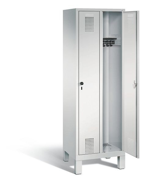 C+P Garderobenschrank Evolo, H1850xB610xT500mm, Farbe: Lichtgrau, 48010-20 S10001