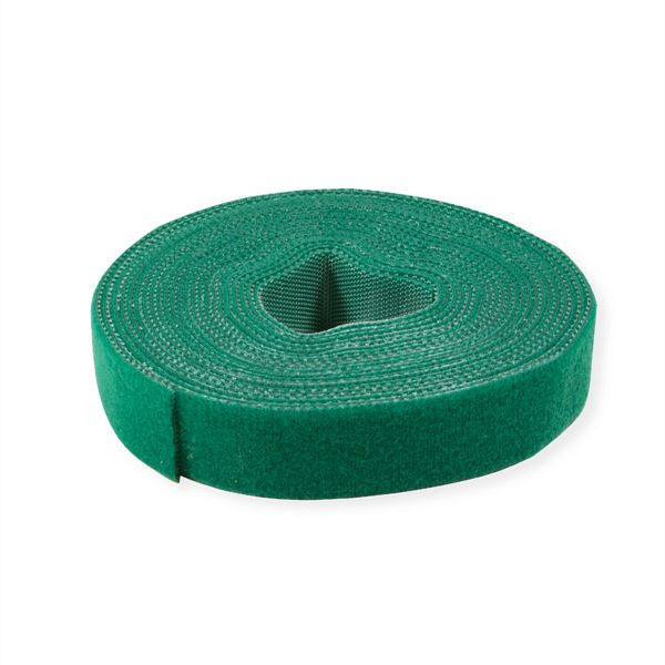 VALUE Klettband auf Rolle, 10 mm, grün, VE: 25 Meter, 25.99.5251