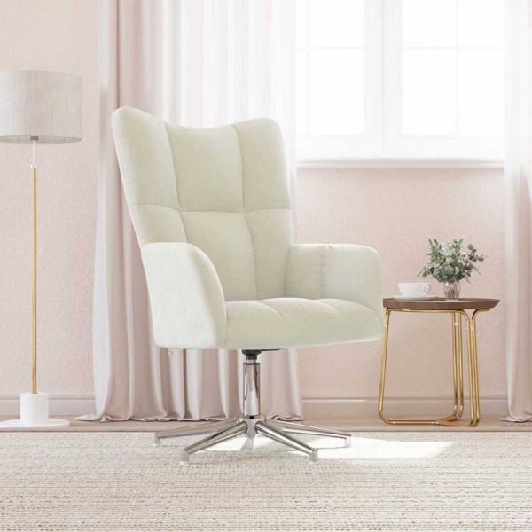 vidaXL Relaxsessel Cremeweiß Samt, 328126, 8720286424971