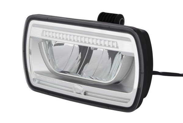 HELLA LED-Fernscheinwerfer, Jumbo LED, 12/24V, rechteckig, Referenzzahl: 25, glasklare Streuscheibe, glasklar, links/rechts, 1FE 016 773-011