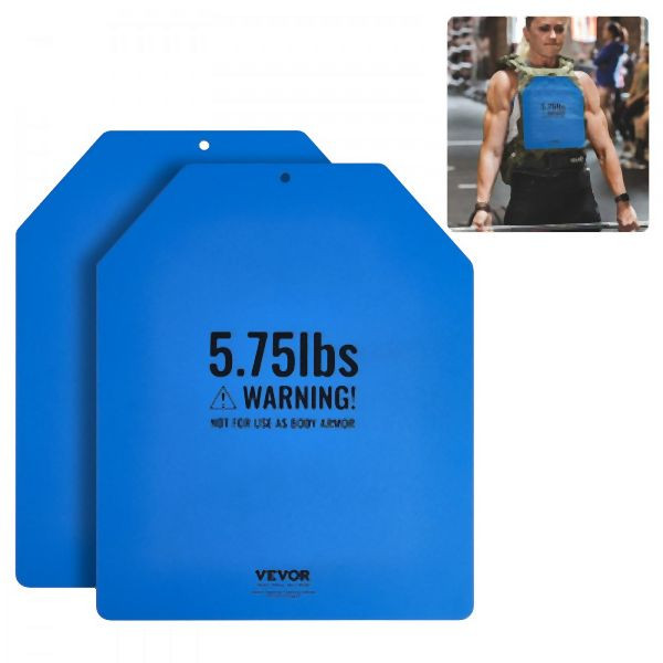 VEVOR Gewichtsplatten für Westen 5,2 kg Set (2 x 2,6 kg), Flache Platten WODs & Training, Ergonomisch, Blau, HJGKPZPHJGPB5HHIZ001V0