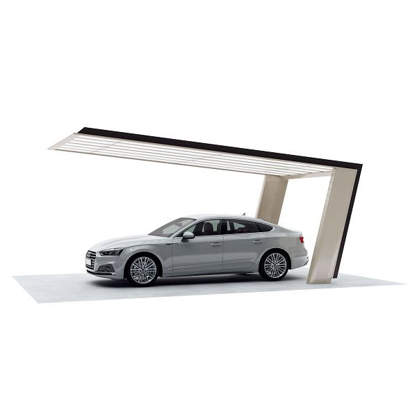 Ximax Aluminium Carport My-Port 7 Typ 2751 Typ 60 Standard Edelstahl-Look/Schwarz, 75004