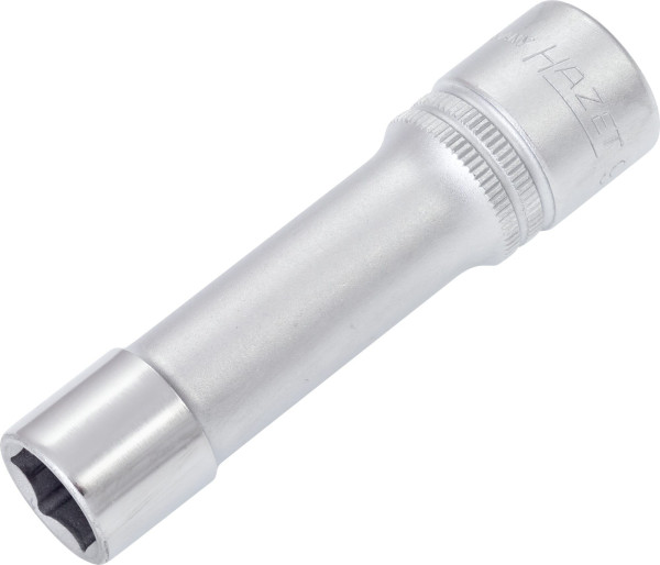 Hazet Steckschlüsseleinsatz, Sechskant, Vierkant hohl 12,5 mm (1/2 Zoll), 13 mm, Lange Ausführung Mit Rändelung, 900LG-13