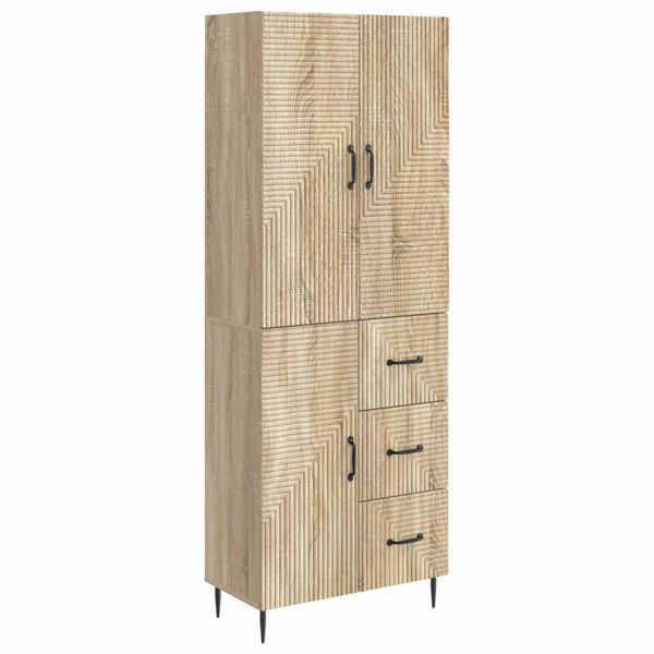 vidaXL Schrankset 2-teilig Sonoma-Eiche 66 x 34,5 x 89,5 cm Holzwerkstoff, 3416657