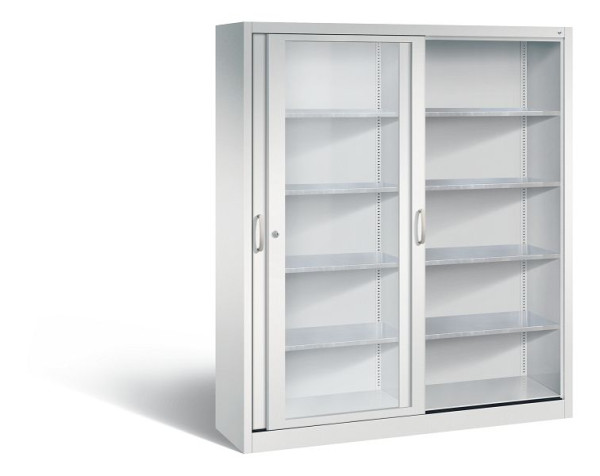 C+P Schiebetürenschrank Acurado, H1950xB1600xT400mm, Farbe: Lichtgrau, Bügelgriff, 2149-055 S10002