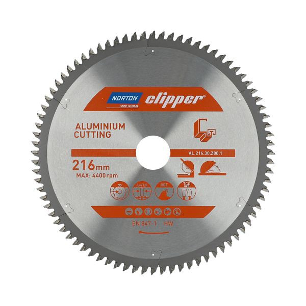 Norton Clipper Sägeblatt PRO ALUMINIUM 255x3,0/2,2x30 Z80 Blade 255x3mm /2.2x30m, 70184608139