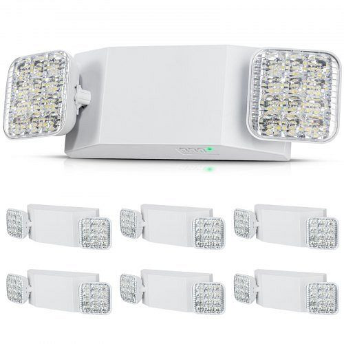 VEVOR 6 Stück LED Notleuchte Fluchtwegleuchte Notbeleuchtung Notlicht 3 W 2 Köpfe, YJZSD6J00000BF3R4V7