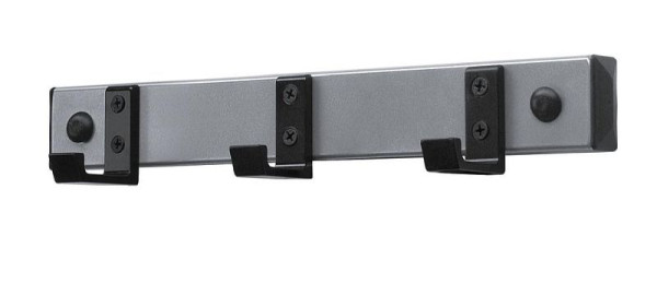Deskin Wandgarderobenleiste, mit 3 Haken, Länge 300 mm, H 50 mm, T 50 mm, 218440