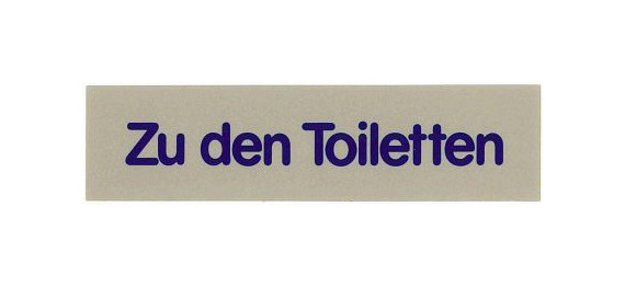 Contacto Wortschild ZU DEN TOILETTEN, 7673/005