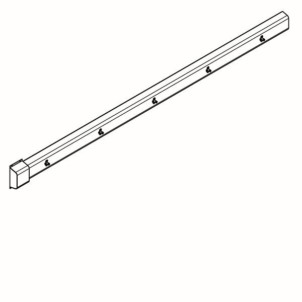 KWC Armatureneinheit, Edelstahl, Wandmontage, 5 Waschplätze, 3040 mm, Wasseranschluss von hinten links, 2030072609