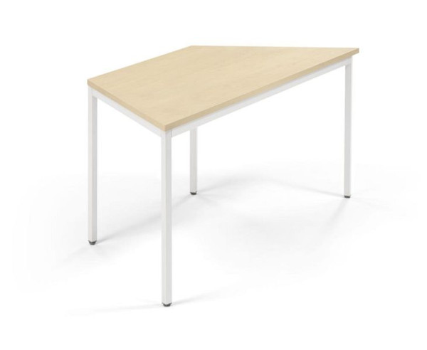 Deskin Konferenztisch MULTI MODUL, Platte Ahorn, Gestell Weiß RAL 9016, B 1600/800 x T 690 x H 728 mm, 359501