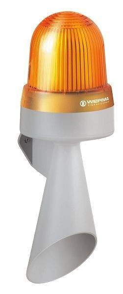 WERMA LED-Hupe Wandmontage Dauerton 24VAC/DC drei Leuchtbilder fernansteuerbar YE- gelb, 435.300.75