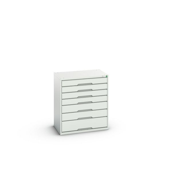 bott verso Schubladenschrank, mit 7 Schubladen, BxTxH: 800 x 550 x 900 mm, Lichtgrau / Lichtgrau, 16925129.16