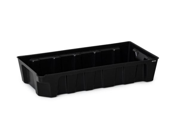 DENIOS Kleingebindewanne mit PE-Recyklat, 30 Liter Auffangvolumen, mit Auslauf, 328337
