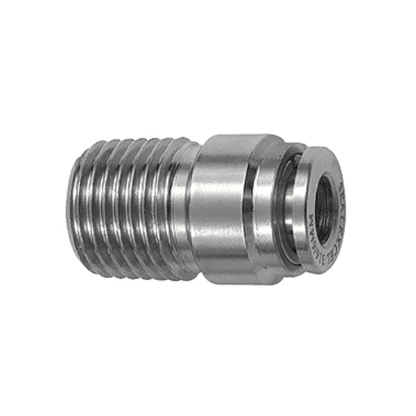 Riegler Gerade Steckverschraubung, rund, R 1/8, Schlauch Ø 4, ES 1.4404, 135107