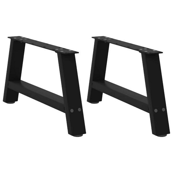 vidaXL Couchtischbeine A-Form 2 Stück Schwarz 60x(30-31) cm Stahl, 4012820