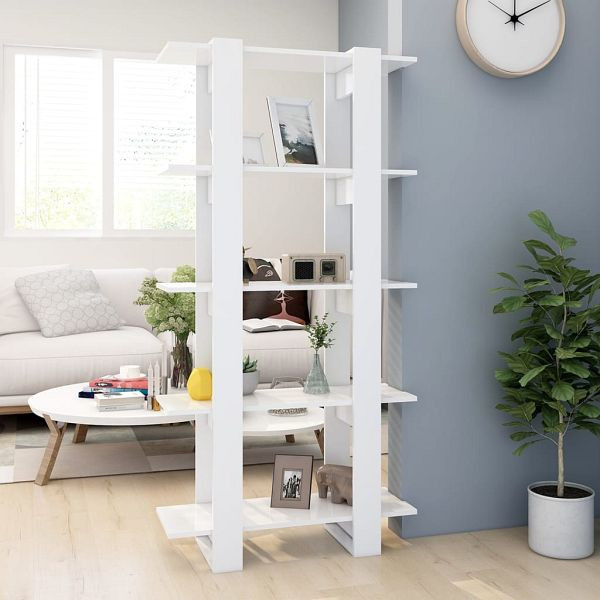 vidaXL Bücherregal/Raumteiler Weiß 80x30x160 cm Holzwerkstoff, 811565