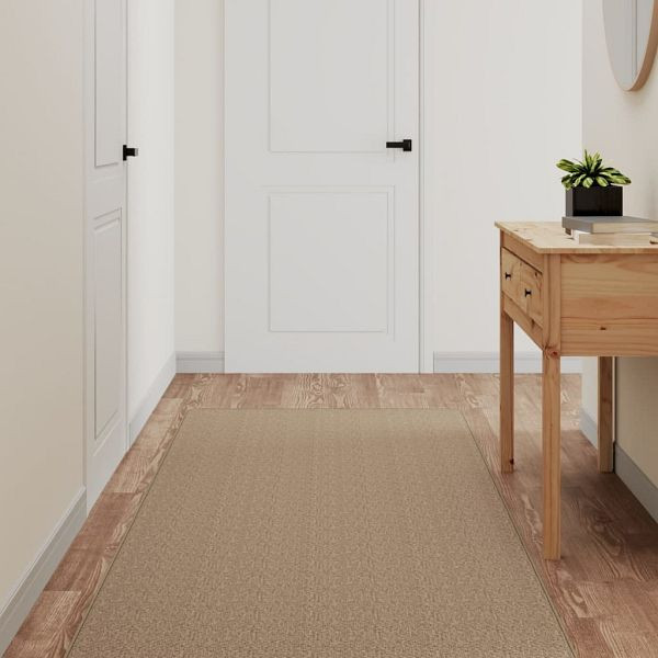 vidaXL Teppichläufer Sisal-Optik Sandfarben 80x300 cm, 355792