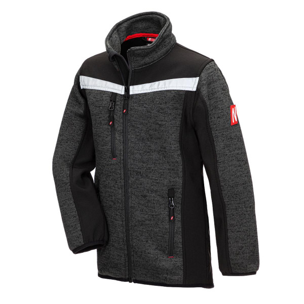 NITRAS MOTION TEX KIDS, Strick-Softshelljacke, schwarz, Größe: 116, VE: 10 Stück, 7190KIDS-116