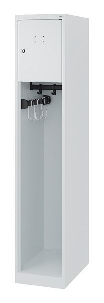 C+P Feuerwehrspind Evolo, Modell YOUNGSTER, 1 Abteil, H1530xB300xT500 mm, Lichtgrau, 0490015-10 S10001