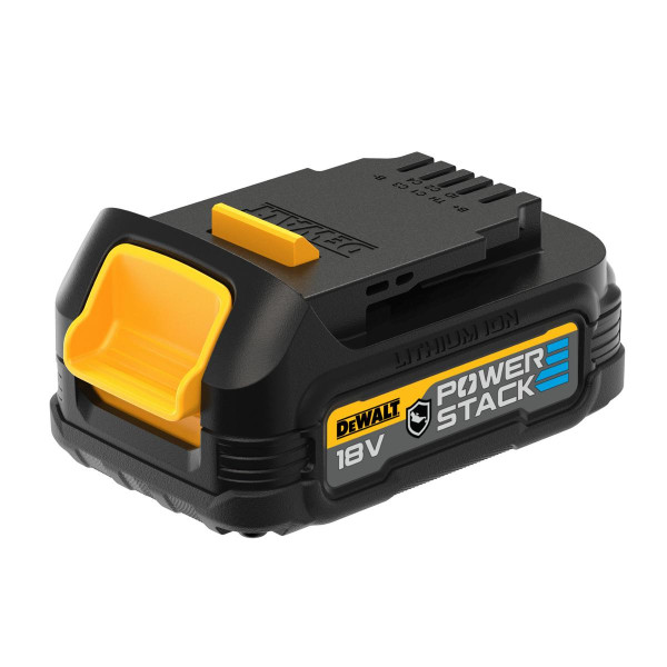 DeWalt 18V XR Powerstack Ersatz-Akku, 1,7 Ah mit Pouch-Akku Technologie und speziellem Gehäuseschutz gegen Säuren und Chemikalen, DCBP034G-XJ