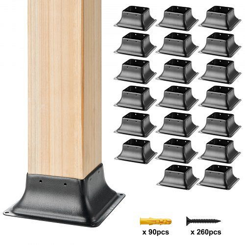 VEVOR 20 Stück 101,6 x 101,6 Pfostenfußhalterungen, robust, für Standard-Holzanker, TTLZDZTG44YCLG0RVV0
