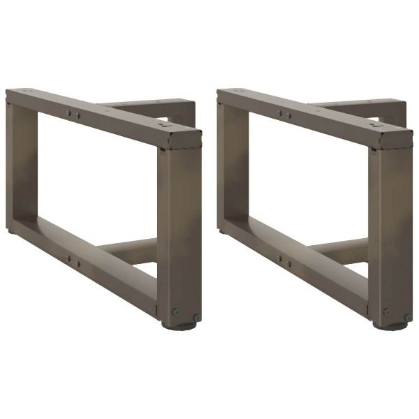 vidaXL Couchtischbeine T-Form 2 Stück Naturstahl 70x25x(30-31) cm Stahl, 4013019