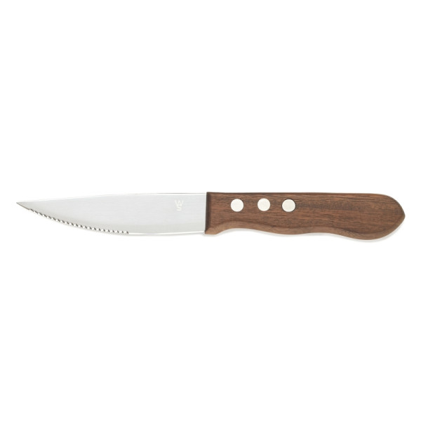 WAS Steakmesser Set, mit Pakkaholzgriff, 25 cm, VE: 6 Stück, Holz, Chromstahl 13/0, 6409026